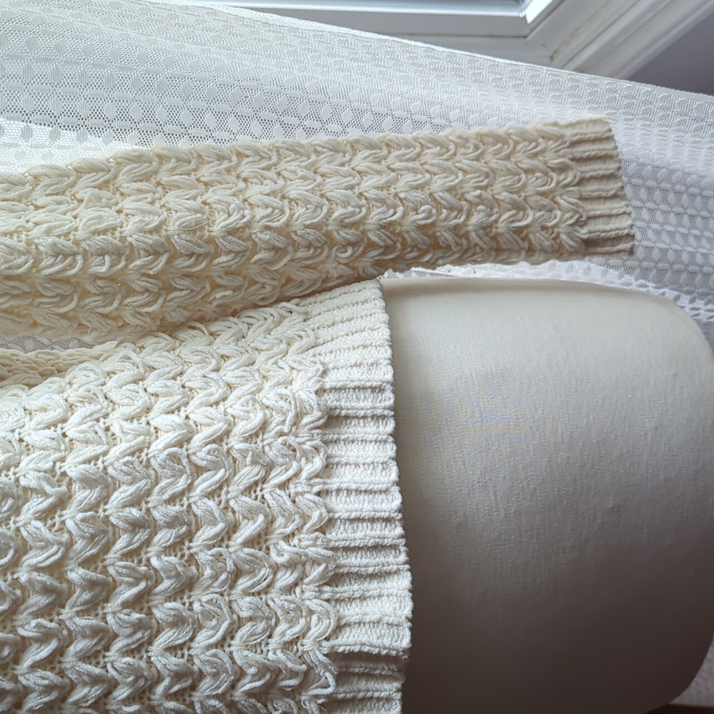 Line & Dot Cream Textured Sweater L - Picture 5 of 13